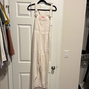 Stony Clover linen overalls